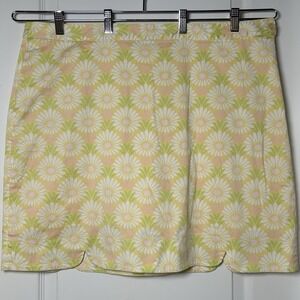 EP Pro Golf Vintage Daisy Floral Print Cottagecore Scalloped Hem Lined Skort